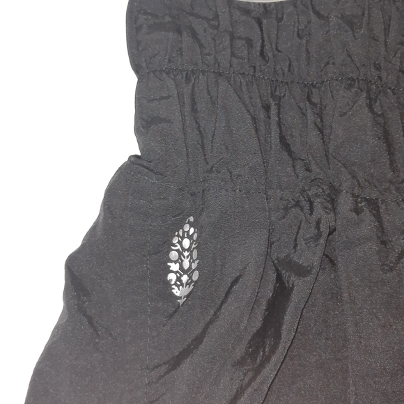 FP MOVEMENT "The Way Home" Running Shorts Black Silver Large 10 Sport Athlete - Picture 7 of 11